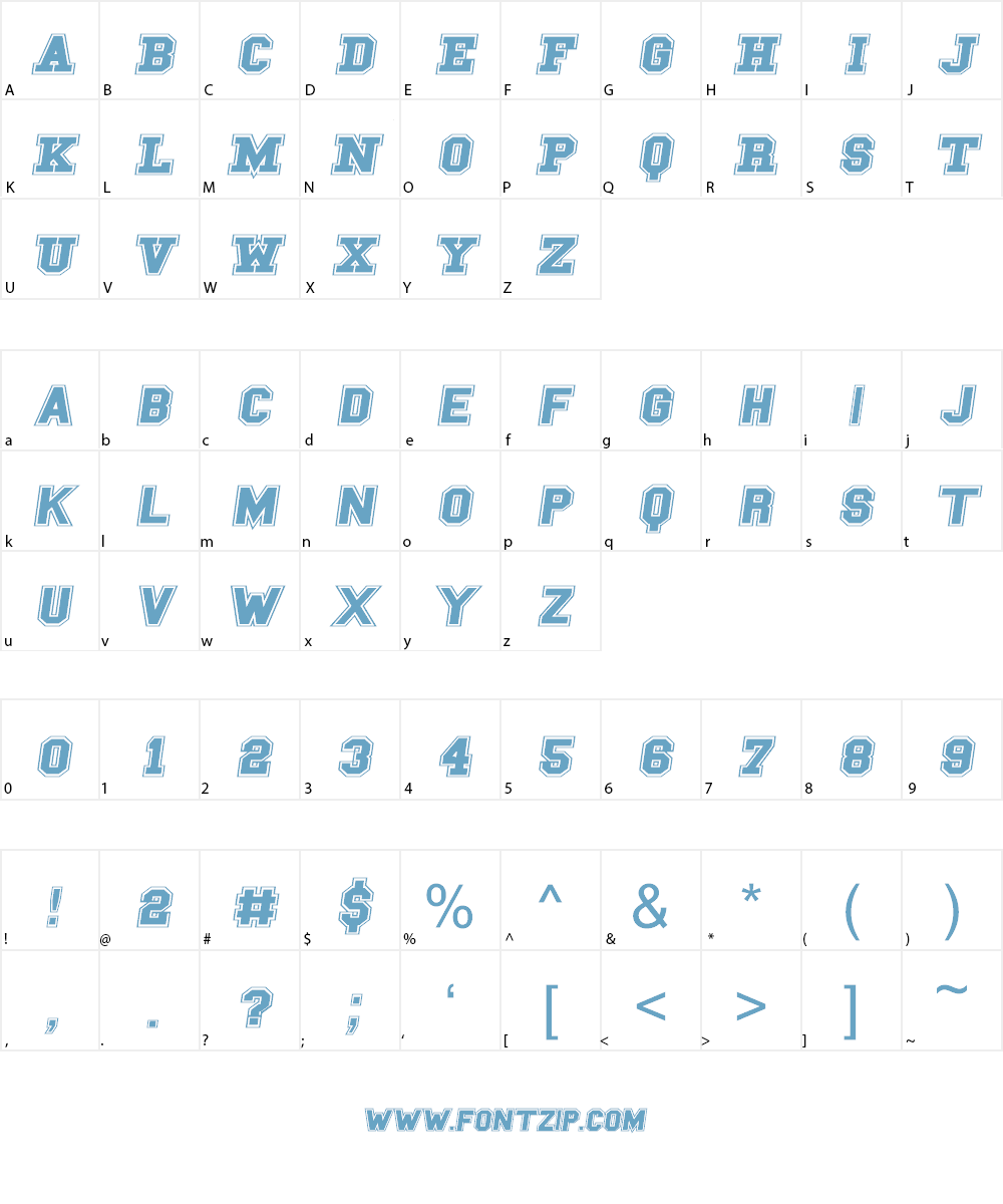 Campus A Font Character